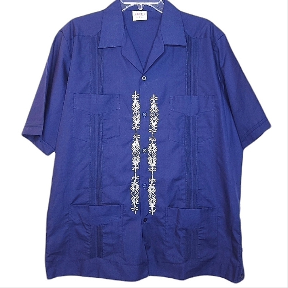 Guayaberas Abdala yucatan mexico men's 40 casual button down short sleeve shirt